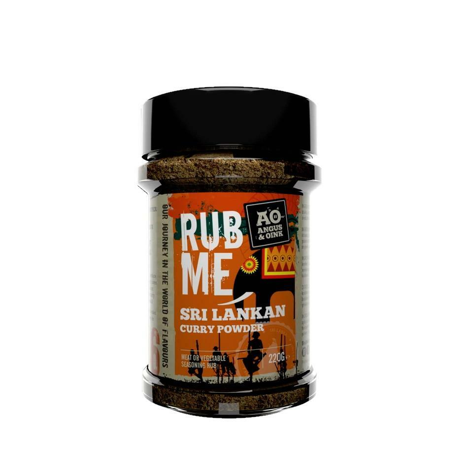 Angus & Oink Rub Me Sri Lankan Curry Powder Spices Seasoning 220g Pot