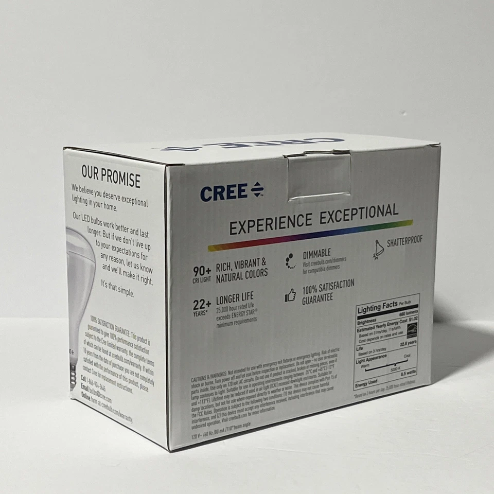 2-PK Indoor Flood LED BR30, 65W (Uses 8.5W) 5000 K, Cool White, 650 Lumens - Image 3 of 4