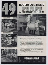 1939 Ingersoll Rand Ad: Richfield Oil Refinery - Built by C.F. Braun & Co.