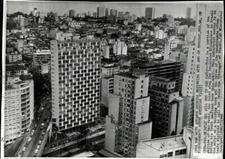 1960 Press Photo Aerial view of buildings in Sao Paulo, Brazil - pix36269