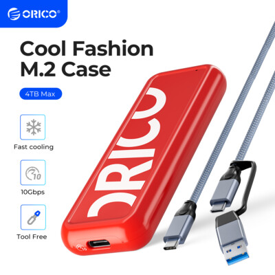 ORICO M.2 Gehäuse SATA NVMe SSD Gehäuse USB 3.2 Gen 2 TypC Festplattengehäuse DE