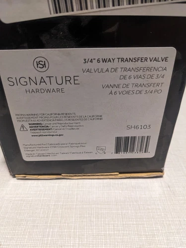 Signature Hardware SH6103 3/4" 6 Way Transfer Valve - Picture 2 of 6
