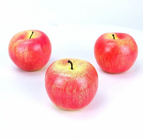 Set di 6 mele finte mele finte simulano frutta finta per decorazione casa ~ 3 in - Foto 4 di 7