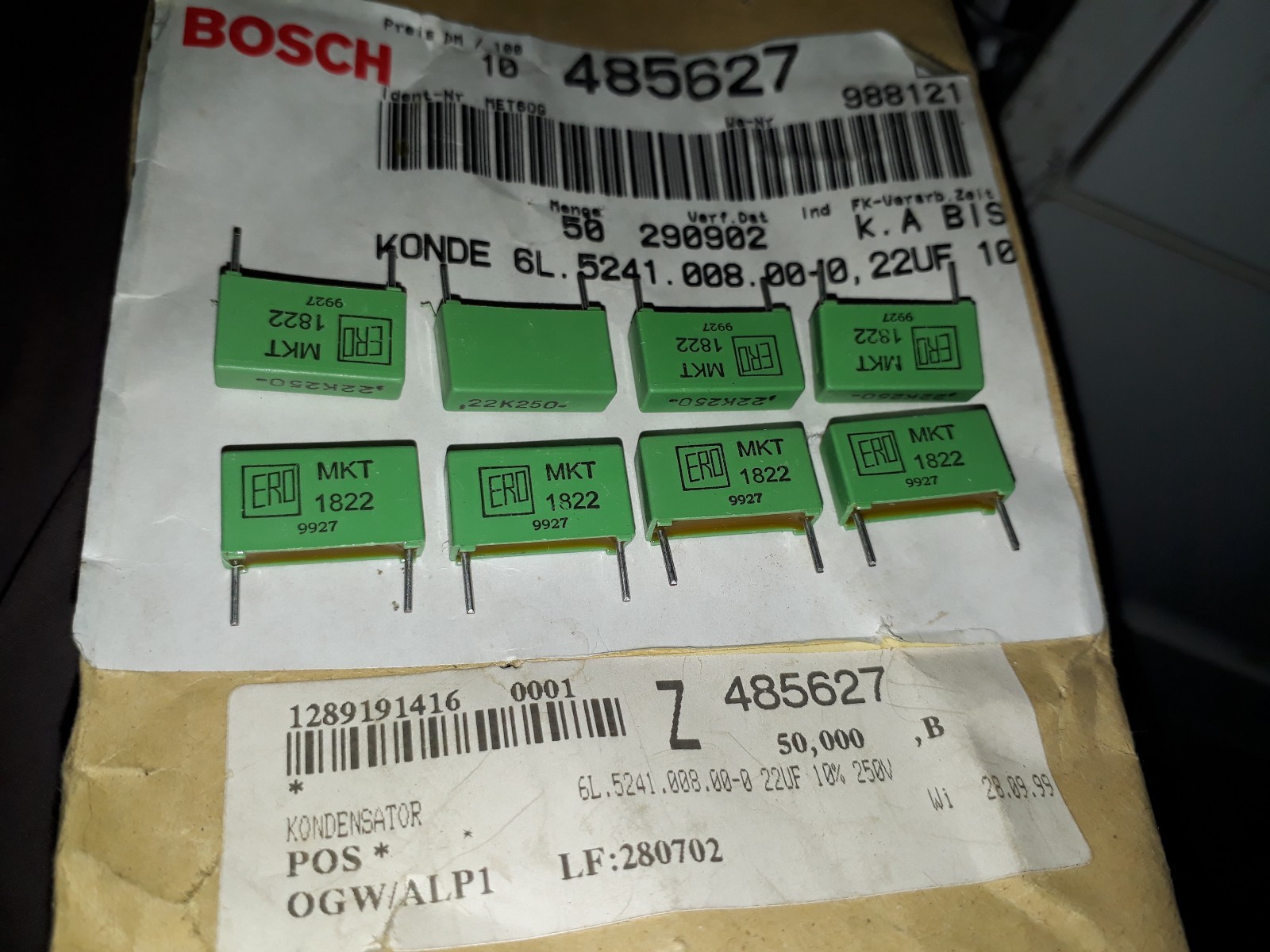 Vishay 470uF Aluminium Electrolytic Capacitor 250V Dc, Snap-In - Foto 2