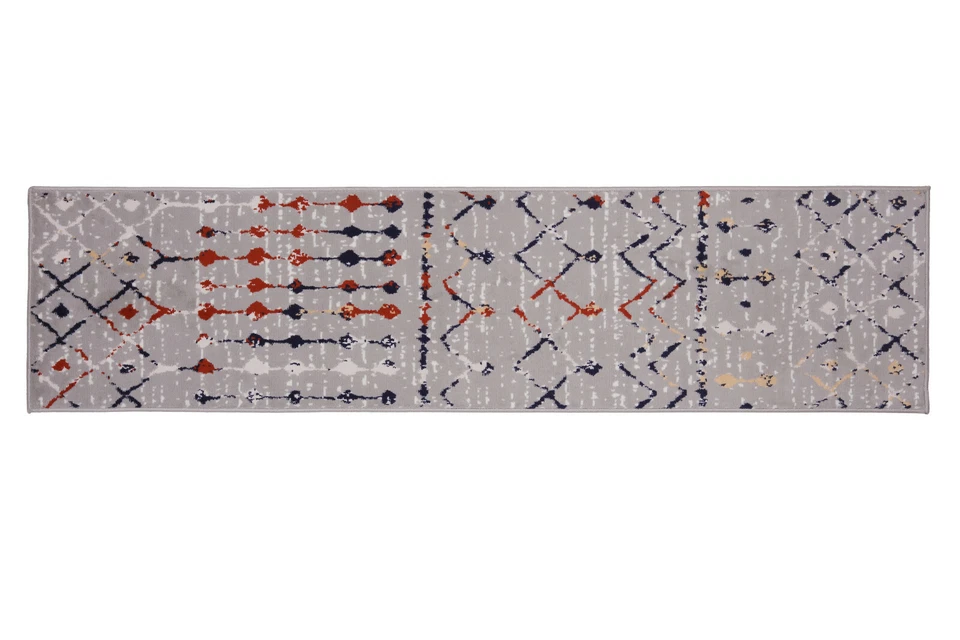 Distressed Moroccan Runner - 2'x8', Transitional Design Area Rug - 505 - Image 2 of 4