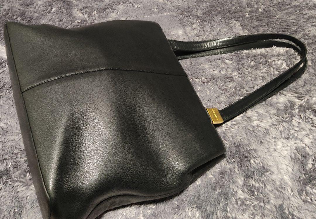 Burberry Leather Tote Bag Black Nova Check Pattern