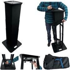 Rockville RTP-GO Black Portable Collapsible DJ Totem Light Stand  Bag  Scrims
