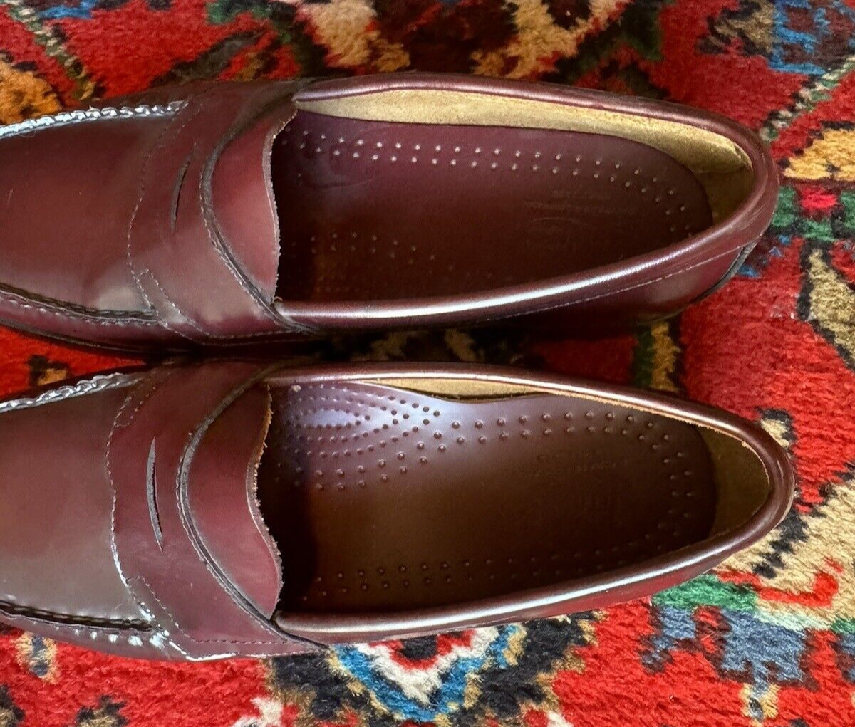 Bass Weejuns Logan Cordovan/burgandy Leather Penny Loafer Men\'s Size 11.5 D G.H. BASS WEEJUNS LOGAN PENNY LOAFER] Oxblood Made in U.S.A.  main image 2
