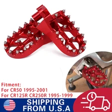 CNC Wide Foot Pegs Pedals Footrests For CR125R CR250R 1995-1999 CR50 1995-2001