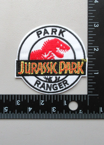 🦖JURASSIC PARK DINOSAUR MOVIE PARK RANGER LOGO EMBROIDERED IRON ON ...