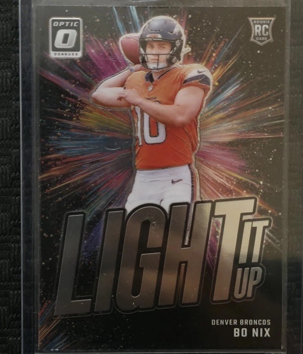 2024 Donruss Optic Bo Nix Light It Up RC Rookie #6 Broncos