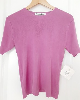 NWT Joseph A. qu'est-ce que c'est silk pink Pullover Sweater Size L