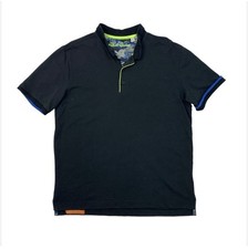 Men  s Robert Graham Black Polo Shirt M Designer Style