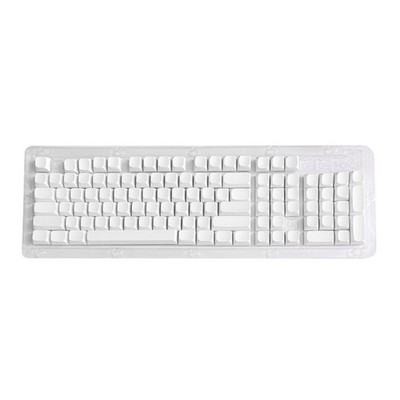 Blank 104 Key White Keycap Set In XDA Height PBT Keycaps For Minimalists