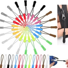 10Pcs Zipper Pull Puller End Fit Rope Tag Replacement Zipper Pulls Cord Ex