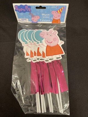 Peppa Pig Confetti Nick Jr Cartoon Kids Birthday Party Favor Toy Plastic 8 Wands