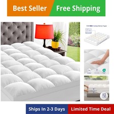 Queen Mattress Topper for Back Pain, Extra Thick Mattress Pad Cover, Plush So...