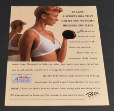 1990 Print Ad Sexy Fashion Lady Blonde Berlei Bra Sports Workout Smooth Beauty T