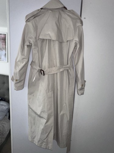 BURBERRY Coat Stripped Gabardine Trench Coat Size UK 10 - Picture 7 of 9