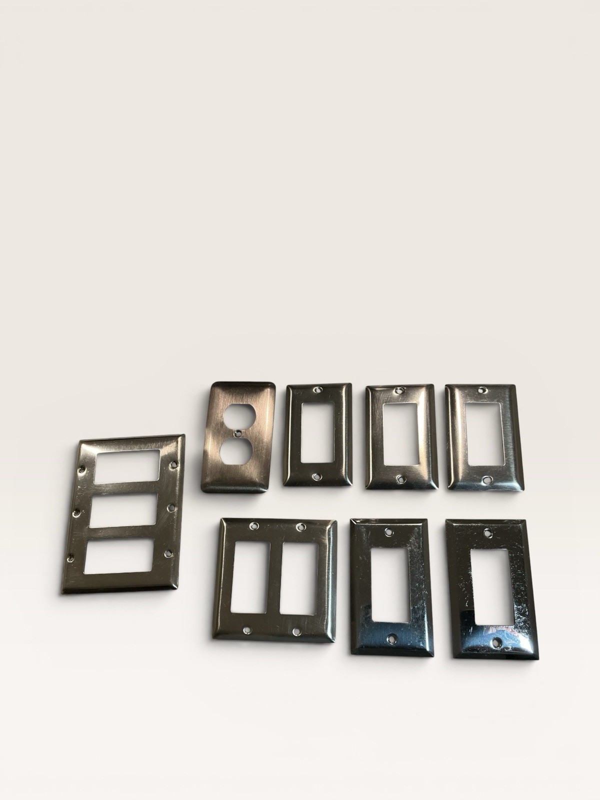 Polished Brass switch plate covers Outlet/8pc Metal Wall Plate Cover Set Steel