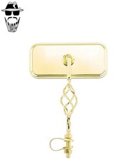 1x ORIGINAL LOWRIDER Rectangle Bicycle Rear Mirror Bird Cage Twisted All Gold.