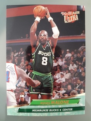 1992-93 Fleer Ultra Basketball Moses Malone #106 Milwaukee Bucks NBA