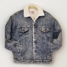 LEVI'S San Francisco Jacket Sz M Sherpa Lined VTG Denim Jacket Made in USA 80s