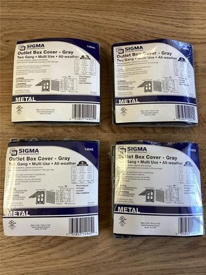 + Lot of 4 SIGMA Engineered Solutions Metal Two Gang Multi-Use Cover 14945 NEW