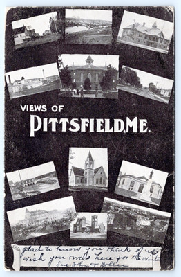 Views Of Pittsfield Maine Landmarks Multiview 1906 Postcard