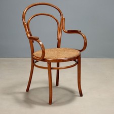 Antiker Thonet Sessel Buchenholz Wiener Stroh des XIX Jhs Originell