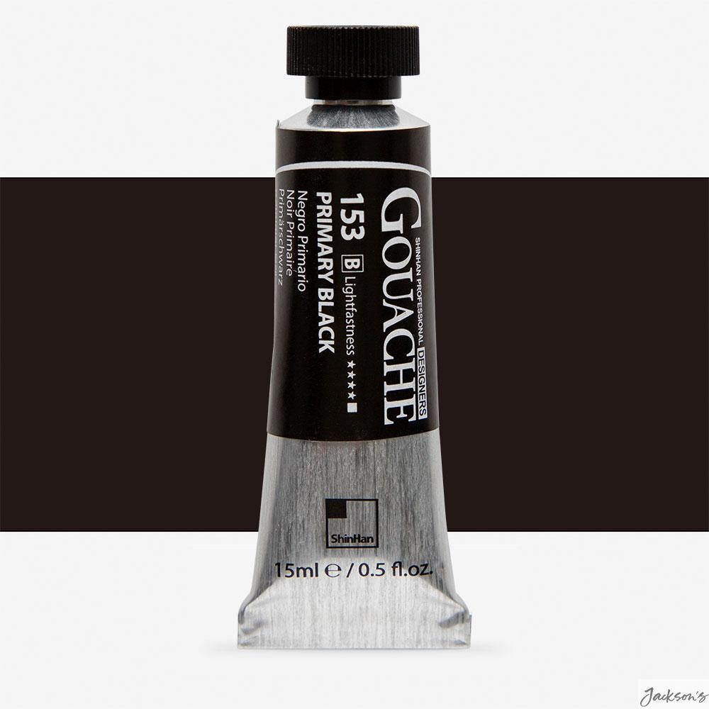 ShinHan Professional Designer Gouache Paint 15ml Primary Black For Artists
