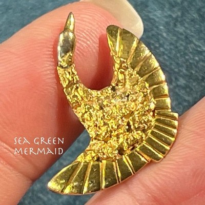 10k Yellow Gold Swan Rising In Flight Pendant. Beauty + Purity