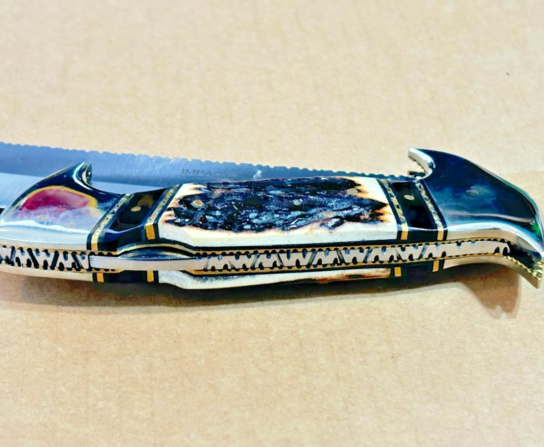 Impact Custom Made Knives 14" Folding Blade Pocket Knife RARE Pocketknife