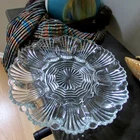 Vintage 10" Anchor Hocking Deviled Egg Tray/Plate Scalloped Clear Glass