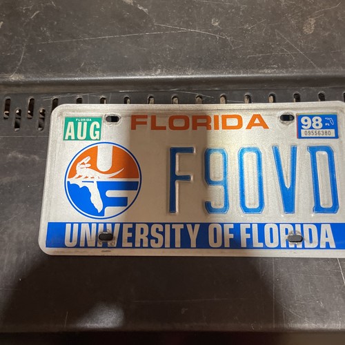 1998 Florida UNIVERSITY OF FLORIDA License Plate Tag - Picture 1 of 3
