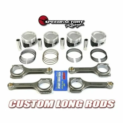 SpeedFactory D16 No-Notch Long Rod Vitara Piston Combo 75.5mm Turbo 500HP - Image 1 of 3