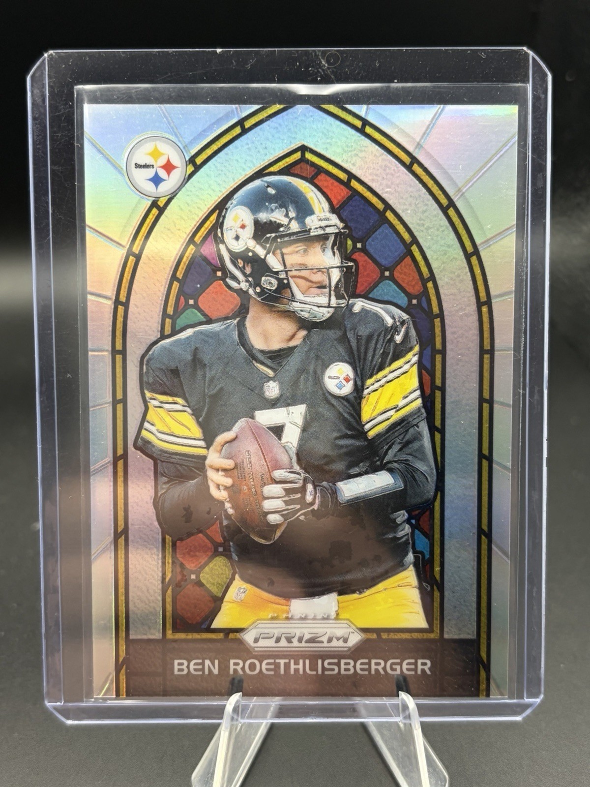 2017 Prizm Ben Roethlisberger Stained Glass #5 Steelers SSP Case Hit