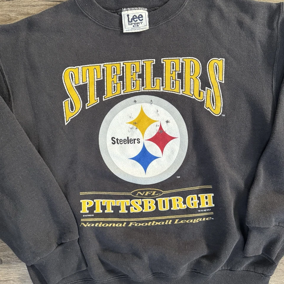Sudadera De Colección Lee Sport Años 90 1997 Pittsburgh Steelers Juvenil XL Adulto Pequeña Foto 2 de 4