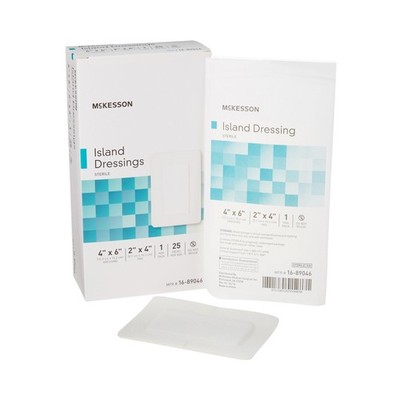 100 McKesson Adhesive Island Dressings 4 X 6 Polypropylene Rayon 16-89046