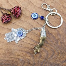 Squirrel Foot paw key ring Hamsa amulet purse talisman keychain hook gift