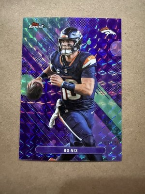 2025 Topps Finest BO NIX #53 Denver Broncos /150 Purple Geometric Refractor