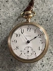 Waltham 10K Yellow Gold Plate 17-Jewel Manual Wind Antique Pocket Watch