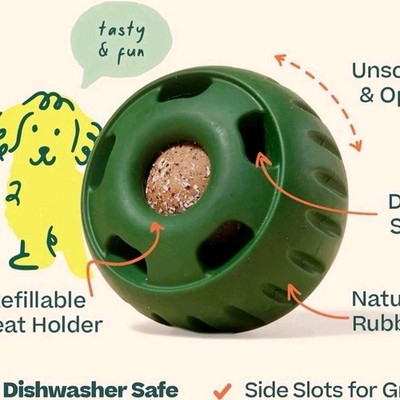 Woof Pupsicle Large Interactive Dog Toy, Refillable, Natural Rubber