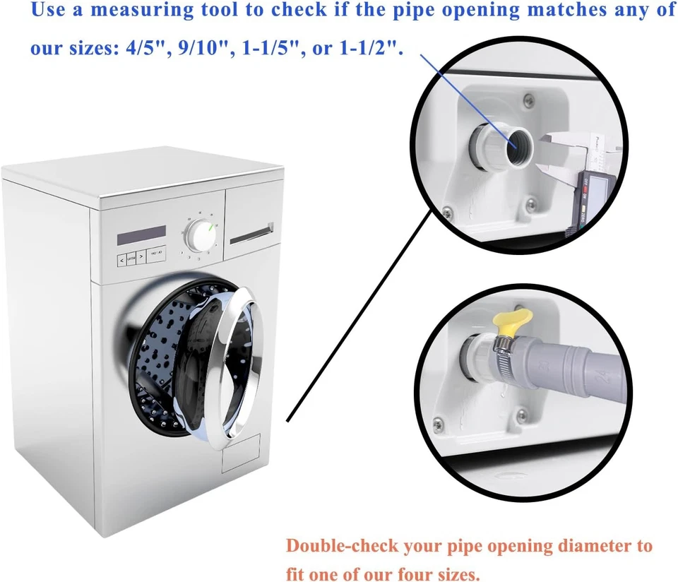 6.5ft Washing Machine Drain Hose Extension Kit -Universal for Washer, Dishwasher - Image 2 of 4