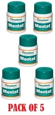Himalaya Mentat Tablets Pack of 5 | Herbal Brain Tonic | Exp 04/2027 | Natural