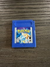Authentic Pokemon Blue Game Boy NEW Soldered Battery - Tested  Working W/Case