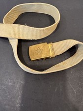 Boy Scouts of America Vintage 1964 Solid Brass belt buckle webbing web military