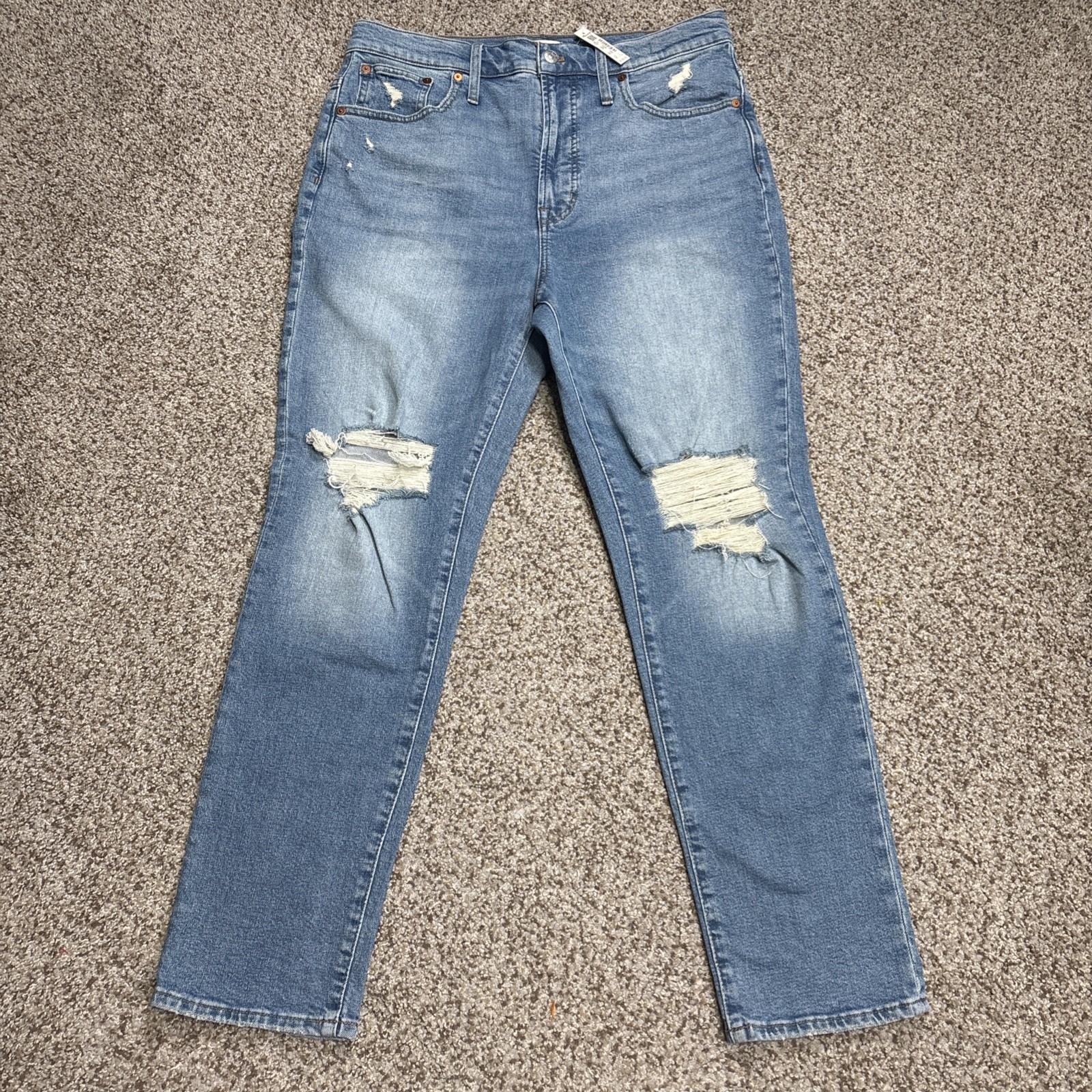 $135 NWT Madewell The Perfect Vintage Jean Distresssed Size 30 Fits 33 X 28