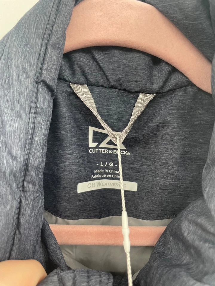 NWT Cutter & Buck Prima Loft Eco Insulated Puffer Vest Men's Large Charcoal Grey - Image 4 of 4