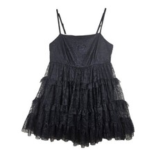 Torrid  Babydoll Lace Mini Dress Sz 2 Tiered Ruffle Plus Size 2X 18-20 Witchy